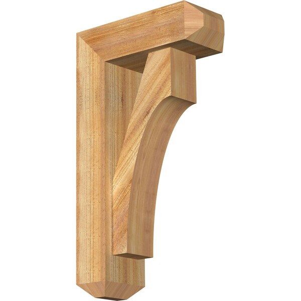 Ekena Millwork Westlake Craftsman Rough Sawn Bracket w/ Offset Brace, Western Red Cedar, 6"W x 16"D x 28"H BKT0604X16X28WTL04RWR - main